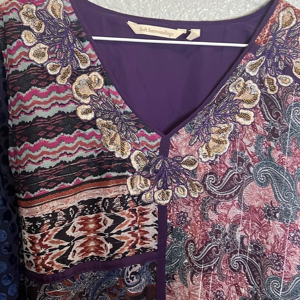Soft Surroundings size large purple/blue tunic - Picture 5 of 6